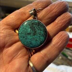 Turquoise Sterling Pendant Necklace
